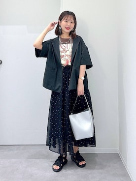 「アイテム（テーラードジャケット）」を使った、a i r iさん（レディース・150cm・30代）の夏コーディネート