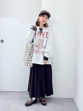 「GLOBAL WORK（グローバルワーク）のアイテム（帽子）」を使った、a i r iさん（レディース・150cm）の秋コーディネート