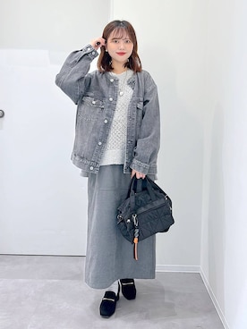 「アイテム（ボストンバッグ）」を使った、a i r iさん（レディース・150cm）の秋コーディネート