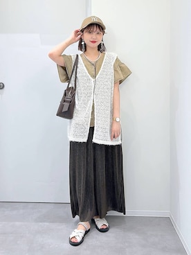 「アイテム（ボストンバッグ）」を使った、a i r iさん（レディース・150cm）の夏コーディネート