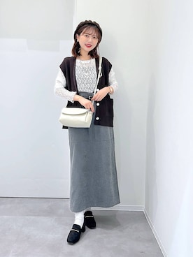 「アイテム（ベスト）」を使った、a i r iさん（レディース・150cm・30代）の秋コーディネート