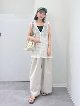 「アイテム（帽子）」を使った、a i r iさん（レディース・150cm・30代）の夏コーディネート