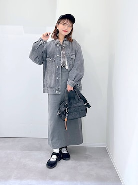 「アイテム（ボストンバッグ）」を使った、a i r iさん（レディース・150cm）の秋コーディネート