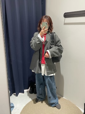 「アイテム（テーラードジャケット）」を使った、maroru✲*ﾟさん（レディース・148cm）の冬コーディネート