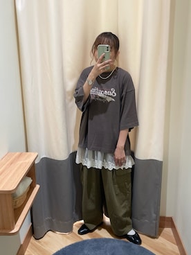 「Samansa Mos2 blue（サマンサモスモスブルー）のアイテム（トップス）」を使った、maroru✲*ﾟさん（レディース・148cm）の秋コーディネート
