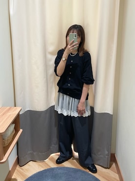 「Samansa Mos2 blue（サマンサモスモスブルー）のアイテム」を使った、maroru✲*ﾟさん（レディース・148cm）の秋コーディネート