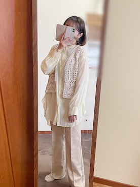 「chocomee（チョコミー）のアイテム（トップス）」を使った、maroru✲*ﾟさん（レディース・148cm）の春コーディネート
