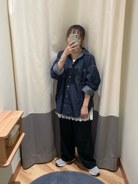 「Samansa Mos2 blue（サマンサモスモスブルー）のアイテム」を使った、maroru✲*ﾟさん（レディース・148cm）の秋コーディネート