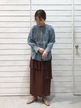 「NOMBRE IMPAIR（ノンブルアンペール）のアイテム（パンプス）」を使った、murata.さん（レディース・160cm）の夏コーディネート