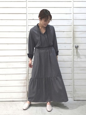 「NOMBRE IMPAIR（ノンブルアンペール）のアイテム（その他シューズ）」を使った、murata.さん（レディース・160cm）の夏コーディネート