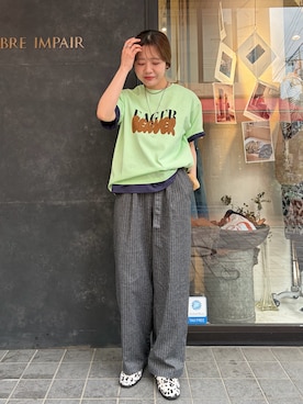 「NOMBRE IMPAIR（ノンブルアンペール）のアイテム」を使った、murata.さん（レディース・161cm）の春コーディネート