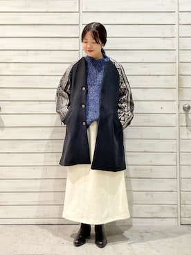 「FIL DE FER（フィルデフェール）のアイテム（その他アウター）」を使った、murata.さん（レディース・160cm）の秋コーディネート