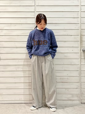 「FIL DE FER（フィルデフェール）のアイテム（ニット/セーター）」を使った、murata.さん（レディース・160cm）の秋コーディネート