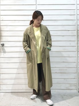 「FIL DE FER（フィルデフェール）のアイテム（その他アウター）」を使った、murata.さん（レディース・160cm）の秋コーディネート