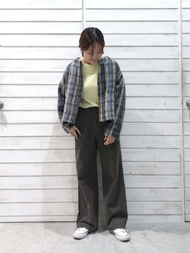 「FIL DE FER（フィルデフェール）のアイテム（ジャケット/アウター）」を使った、murata.さん（レディース・160cm）の秋コーディネート