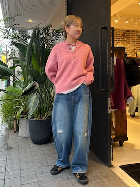 「FIL DE FER（フィルデフェール）のアイテム（ニット/セーター）」を使った、murata.さん（レディース・161cm）の秋コーディネート