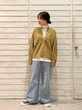 「FIL DE FER（フィルデフェール）のアイテム（ニット/セーター）」を使った、murata.さん（レディース・160cm）の秋コーディネート