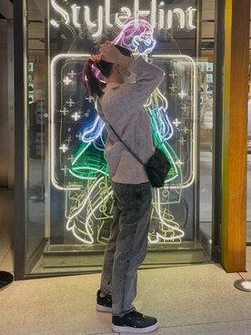 「GRL（グレイル）のチェーンフラップショルダーバッグ（ショルダーバッグ）」を使った、utanoさん（レディース・160cm）の秋コーディネート