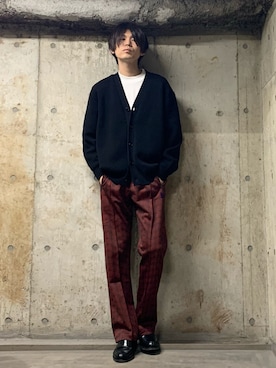 「Scye（サイ）のアイテム（Tシャツ/カットソー）」を使った、STORE   東京ベイ　本田翼さん（メンズ・178cm）の秋コーディネート