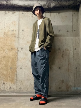 「BURLAP OUTFITTER」｜「アイテム（ブルゾン）」を使った、STORE   東京ベイ　本田翼さん（メンズ・178cm）の夏コーディネート