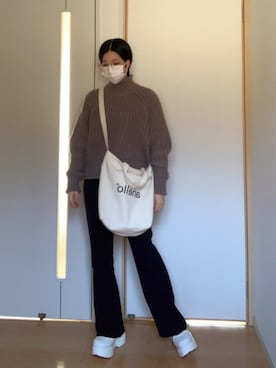 「近所」｜ɴᴀʜᴏ(ғᴏʟʟᴏᴡ ᴍᴇ)さん（レディース・156cm）の冬コーディネート
