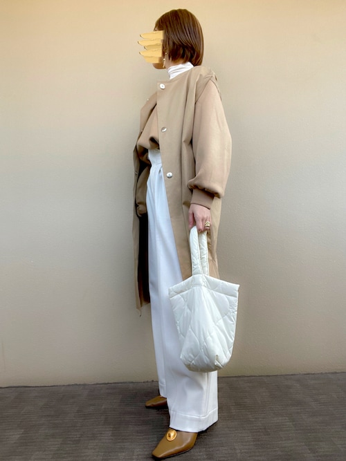 ya-e.|Marientのベストを使ったコーディネート - WEAR 特価格安 パイピングトレンチジレ ベスト marient ベスト/ジレ