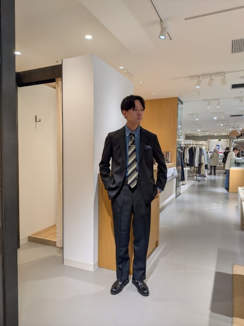 【1点もの・デザイン画付き】2種素材シャーリングアシメトリーブラウス VIS(ビス) / 【洗える】シャーリングデザインシャツ (トップス
