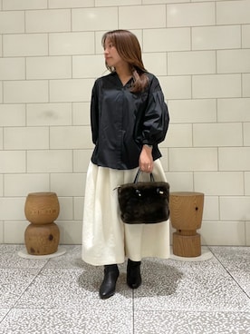 「アイテム（ブーツ）」を使った、Hitomiさん（レディース・145cm）の秋コーディネート