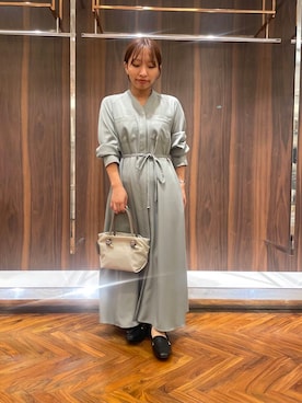 「RODE SKO（ロデスコ）の『MADE IN JAPAN』スクエアトゥプチメタルローファー（ローファー）」を使った、Hitomiさん（レディース・145cm）の秋コーディネート
