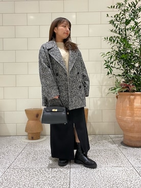 「アイテム（ニット/セーター）」を使った、Hitomiさん（レディース・145cm）の冬コーディネート