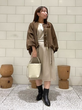「アイテム（ジャケット/アウター）」を使った、Hitomiさん（レディース・145cm）の秋コーディネート