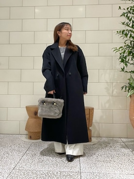 「アイテム（チェスターコート）」を使った、Hitomiさん（レディース・145cm）の秋コーディネート