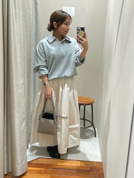 「アイテム（スウェット）」を使った、Hitomiさん（レディース・145cm）の秋コーディネート