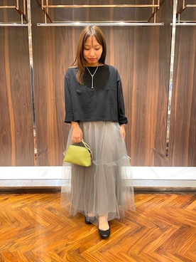 「アイテム（バレエシューズ）」を使った、Hitomiさん（レディース・145cm）の夏コーディネート