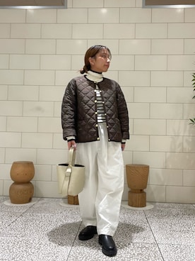 「アイテム（ダウンジャケット/コート）」を使った、Hitomiさん（レディース・145cm）の秋コーディネート