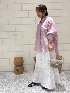 「アイテム（パンプス）」を使った、Hitomiさん（レディース・145cm）の夏コーディネート