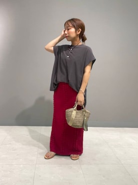 「アイテム（ニット/セーター）」を使った、Hitomiさん（レディース・145cm）の夏コーディネート