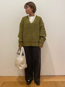 「ORCIVAL（オーシバル）のアイテム（バッグ）」を使った、ほしななさん（レディース・150cm）の冬コーディネート