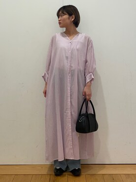 「URBAN RESEARCH DOORS（アーバンリサーチドアーズ）のフレアデニムパンツ（デニムパンツ）」を使った、ほしななさん（レディース・150cm）の春コーディネート