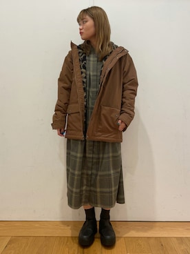 「patagonia」｜「アイテム（ワンピース/ドレス）」を使った、ほしななさん（レディース・150cm）の秋コーディネート