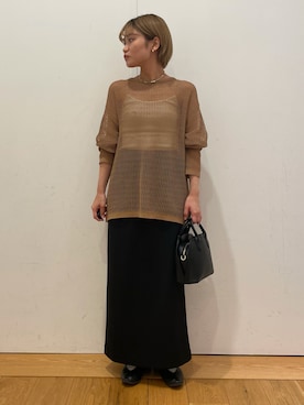 「URBAN RESEARCH DOORS（アーバンリサーチドアーズ）のラウンドボストンミニバッグ（ショルダーバッグ）」を使った、ほしななさん（レディース・150cm）の秋コーディネート