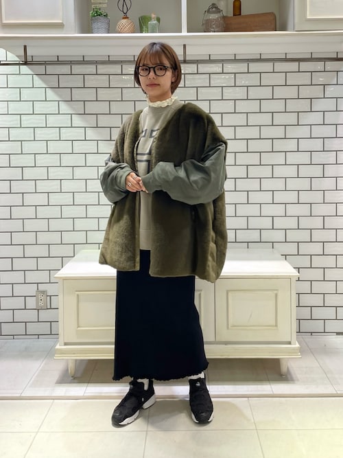 フォックスライクファーミリタリージャケット（ミリタリージャケット