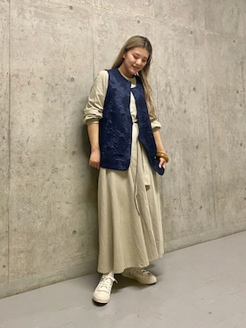 「アイテム（ブレスレット）」を使った、ツンさん（レディース・159cm）の秋コーディネート