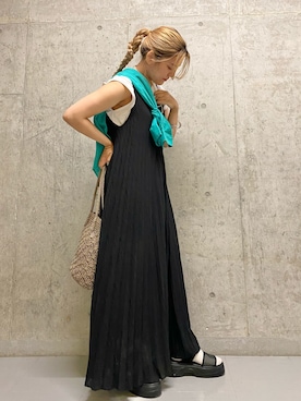 「RODE SKO（ロデスコ）のMARIA タッセルペーパーショルダー（ショルダーバッグ）」を使った、ツンさん（レディース・159cm）の夏コーディネート