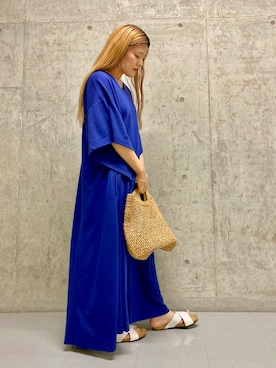 「KBF（ケイビーエフ）のアイテム（ブレスレット）」を使った、ツンさん（レディース・159cm）の夏コーディネート