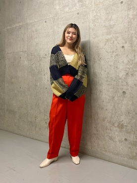 「KBF（ケイビーエフ）のアイテム（カーディガン/ボレロ）」を使った、ツンさん（レディース・159cm）の秋コーディネート