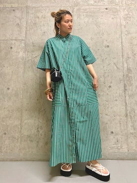 「KBF+（ケービーエフプラス）のアイテム」を使った、ツンさん（レディース・159cm）の夏コーディネート