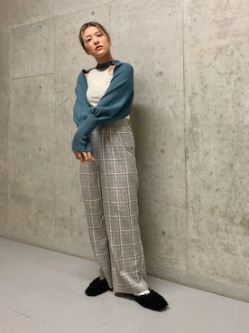 「アイテム（タンクトップ）」を使った、ツンさん（レディース・159cm）の秋コーディネート