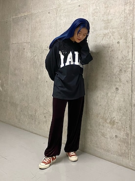 「アイテム（付け襟）」を使った、ツンさん（レディース・159cm）の秋コーディネート