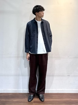 「アイテム（ベルト）」を使った、shunさん（メンズ・186cm）の秋コーディネート